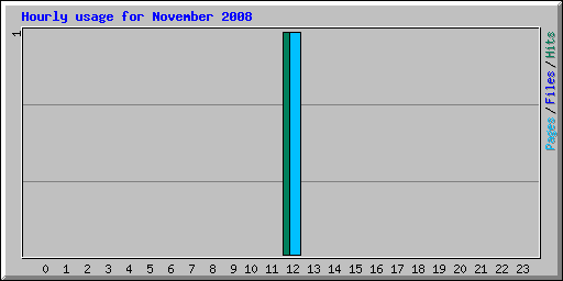 Hourly usage for November 2008