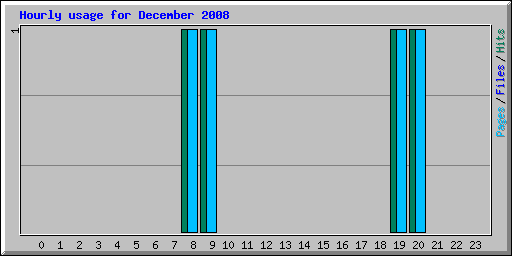Hourly usage for December 2008